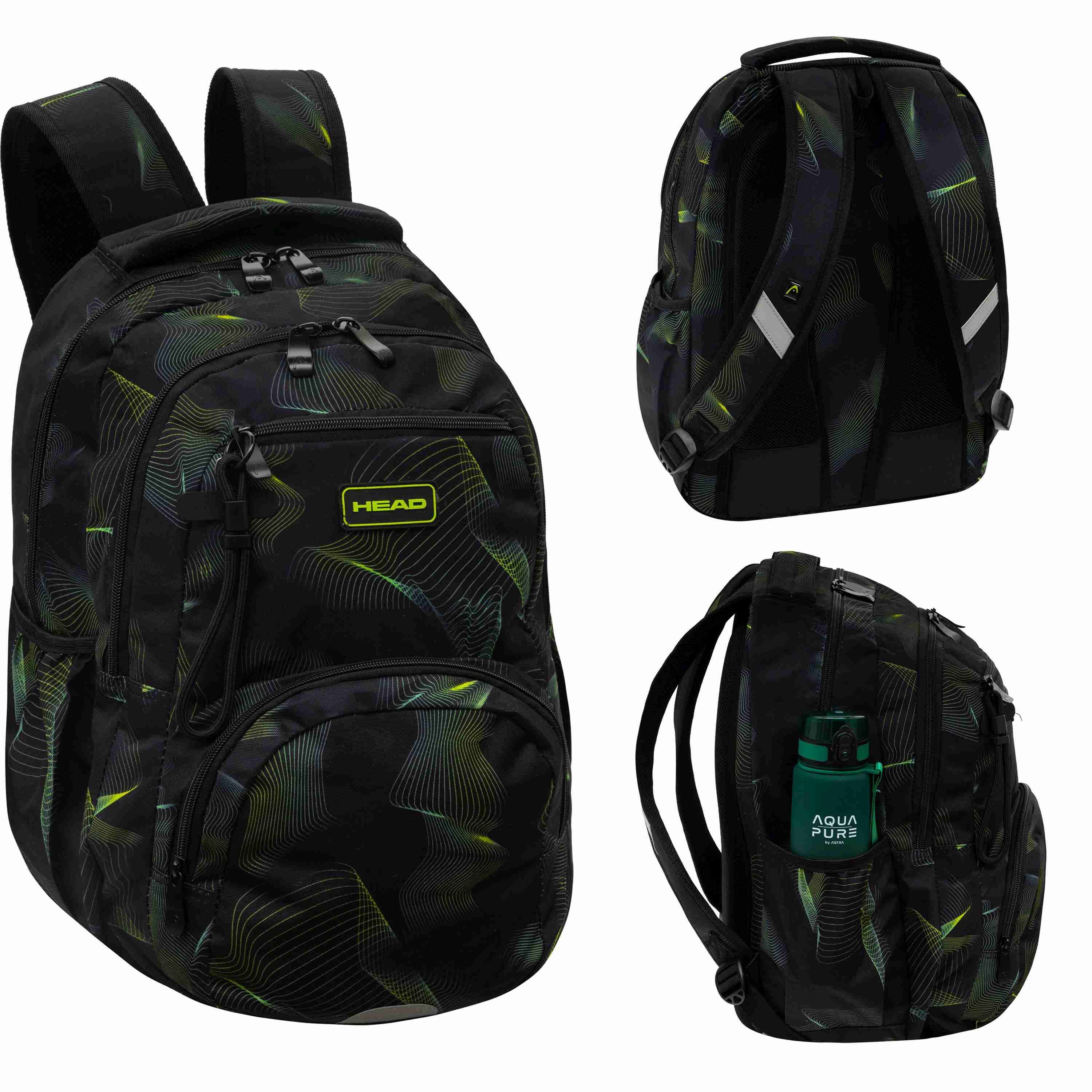Plecak 3-komorowy Head Green Wave