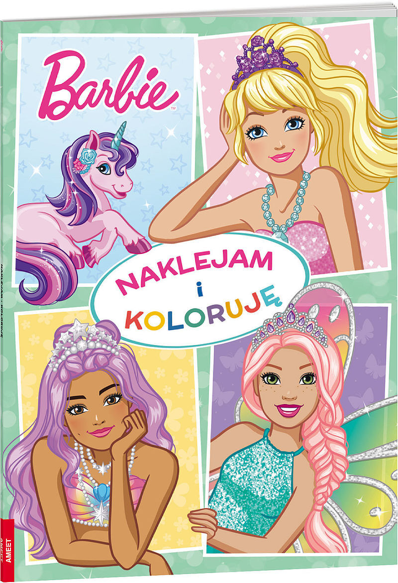 Barbie dreamtopia naklejam i koloruję nak-1402