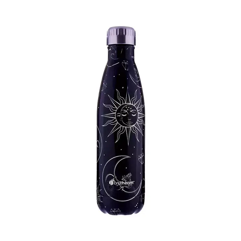 Butelka termiczna wzór czarny w księżyce i słońce 500ml