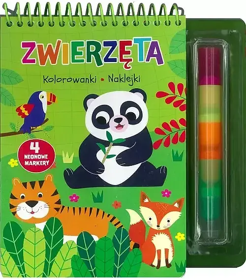 Zwierzęta Kolorowanki naklejki