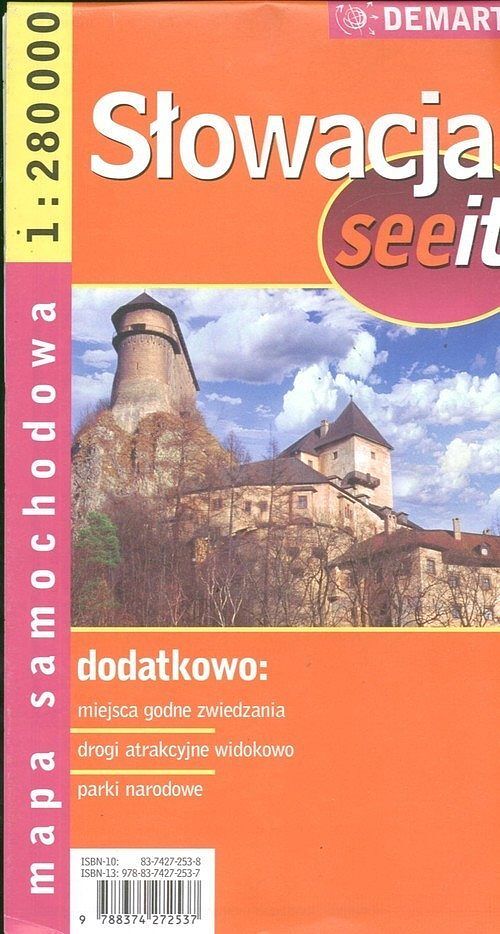 Słowacja. Mapa samochodowa w skali 1:280 000