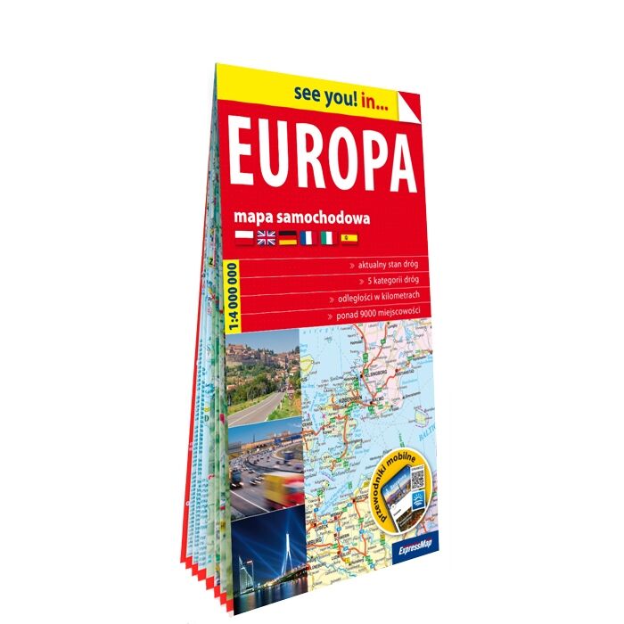 Europa mapa samochodowa 1:4 000 000 papier 2024