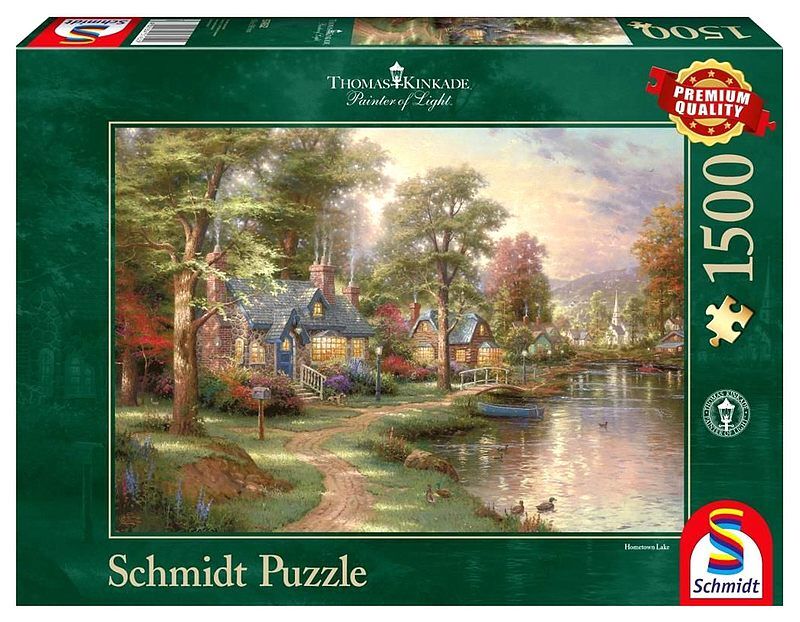 Puzzle 1000 pq t. Kinkade nad jeziorem