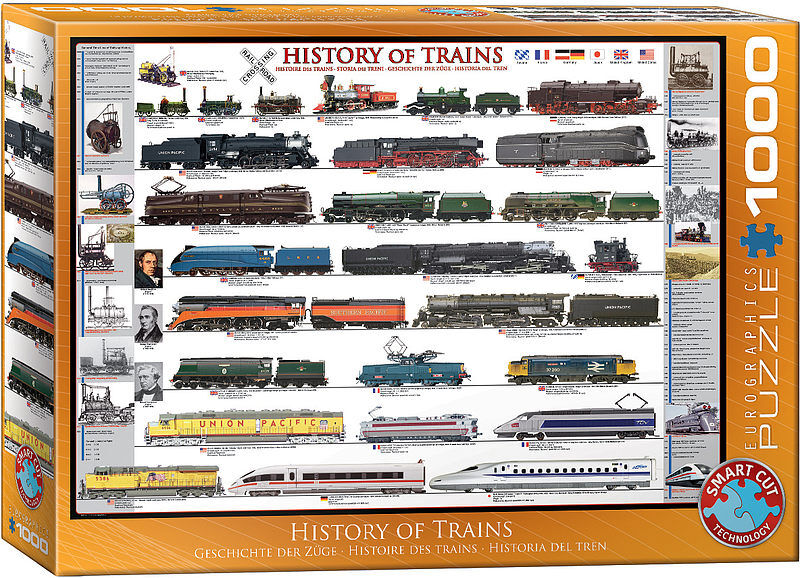Puzzle 1000 history of trains 6000-0251
