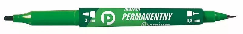 Marker permanentny  premium zielony paczka 12 sztuk
