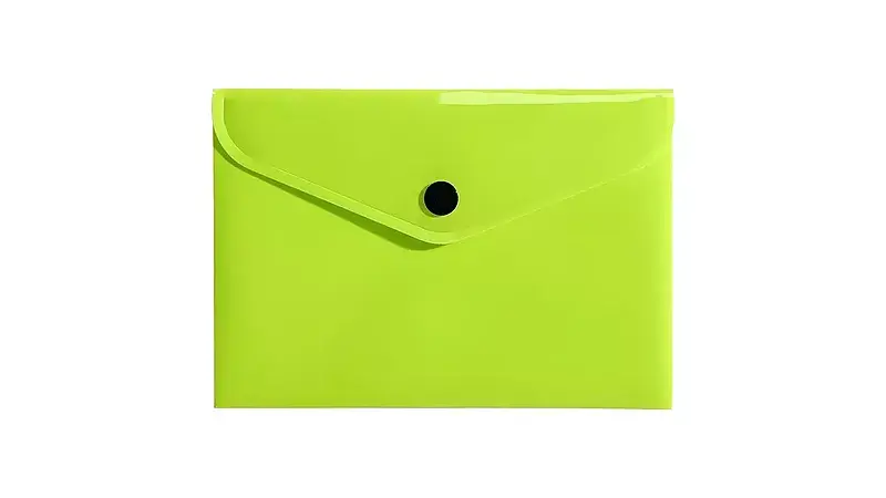 Teczka a6 kopertowa pp neon żółty
