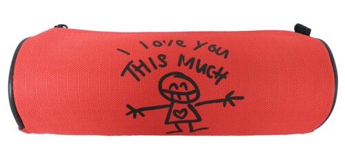 Piórnik tuba I love you this much czerwony