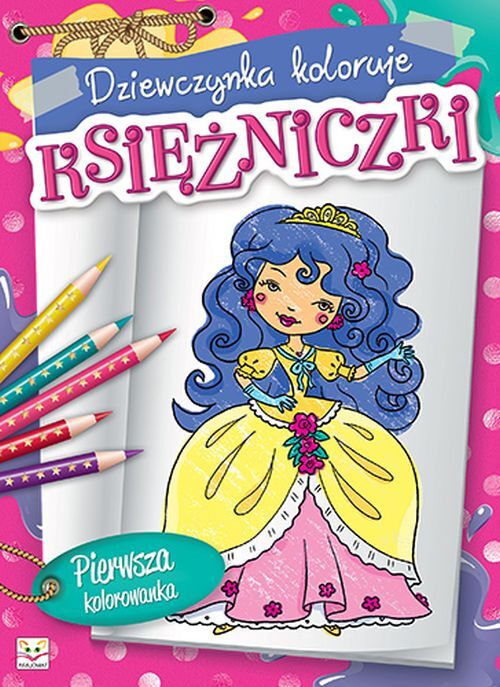Dziewczynka koloruje księżniczki