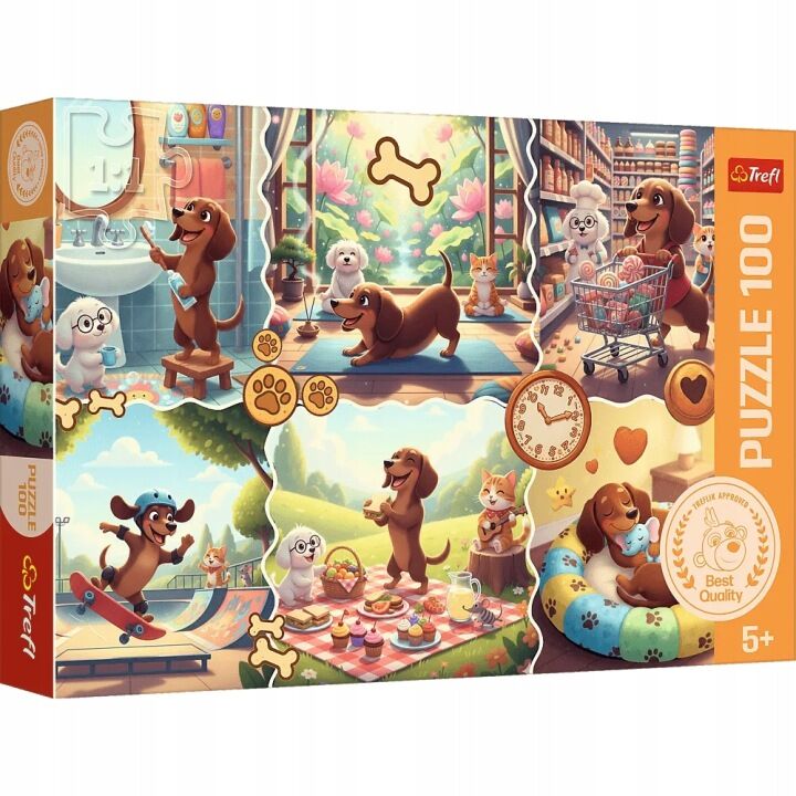 Puzzle 100 Długi dzień jamnika 16567