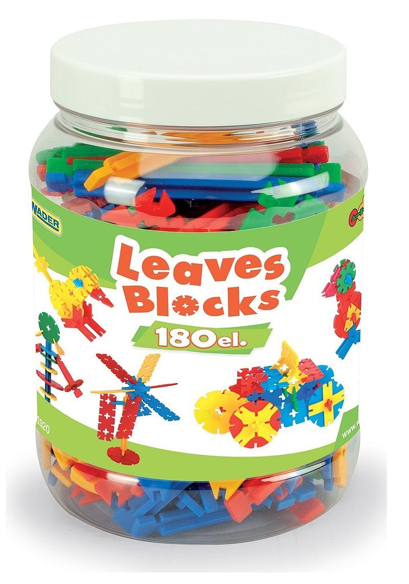 Klocki 180 elelementów listki w słoiku 41920