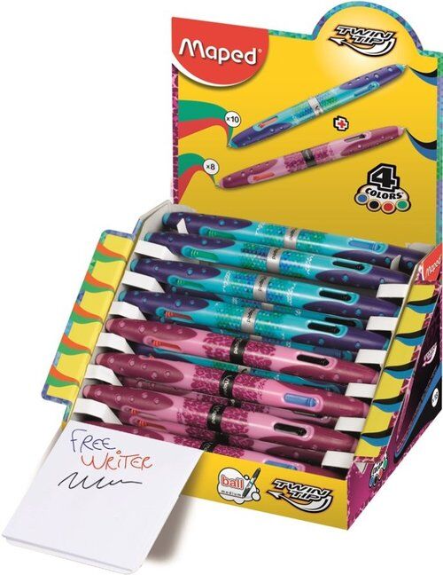 Długopis dwustronny Twin Tip Collector 4 kolory  Display 18 sztuk mix
