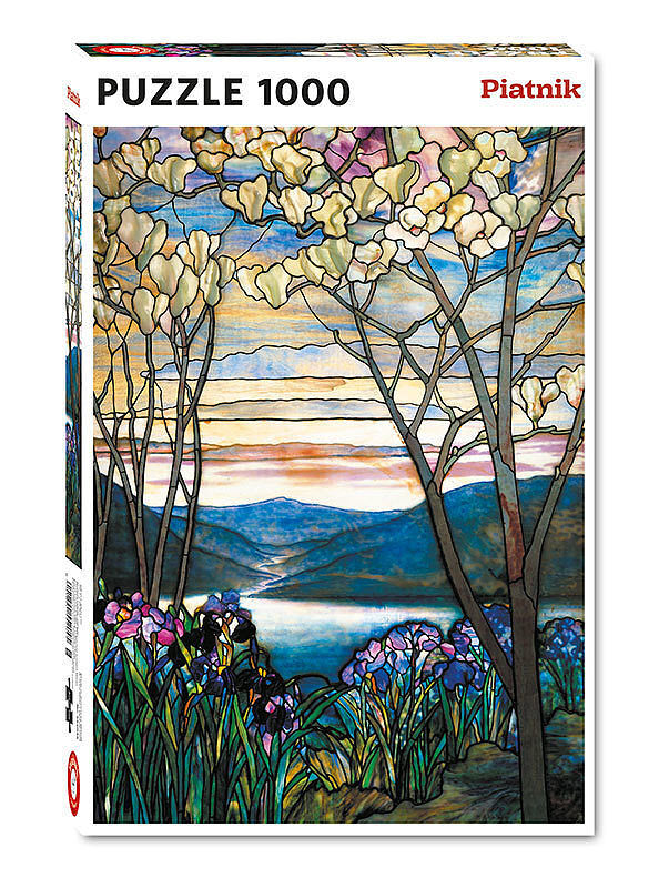 Puzzle 1000 tiffany magnolie i irysy