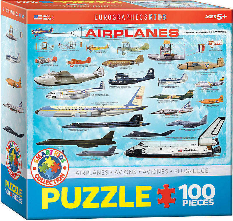 Puzzle 100 smartkids airplanes 6100-0086