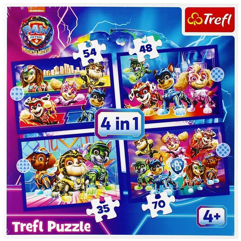 Puzzle 4w1 Bohaterowie na ratunek Paw Patrol