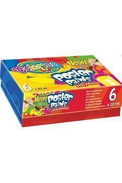 Farby colorino kids plakatowe 6 kolorów neon 20 ml