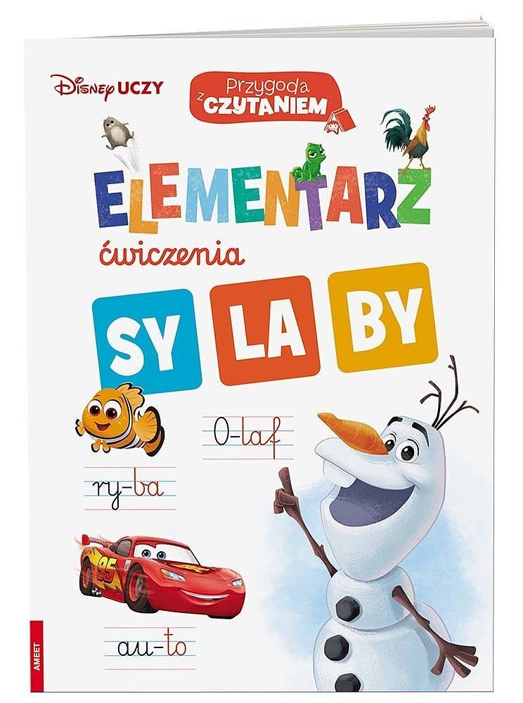 Disney uczy mix elementarz. Ćwiczenia sylaby usy-9301