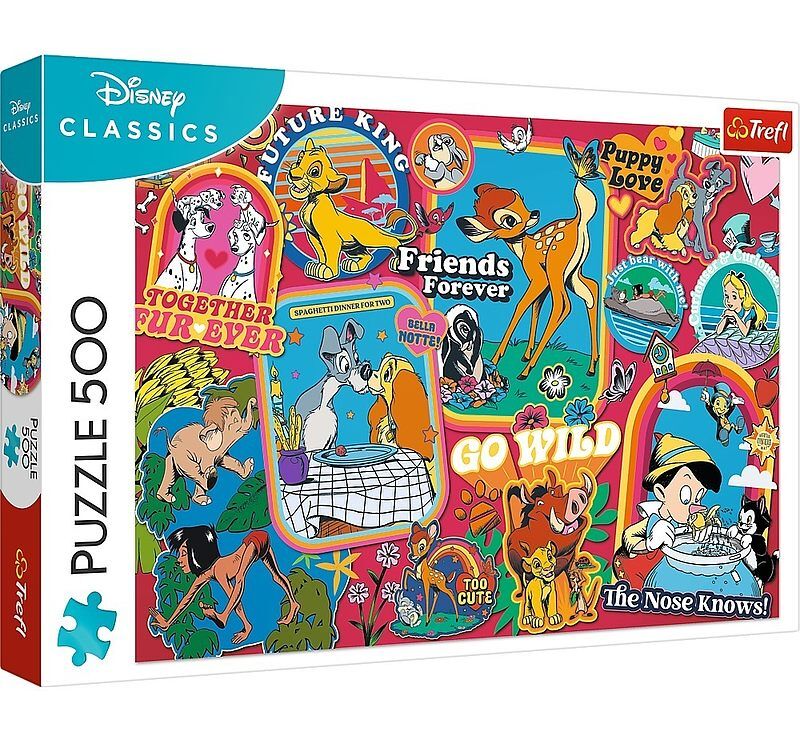 Puzzle 500 Disney Na przestrzeni lat