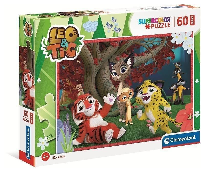 Puzzle 60 maxi super kolor leo i tig 26104