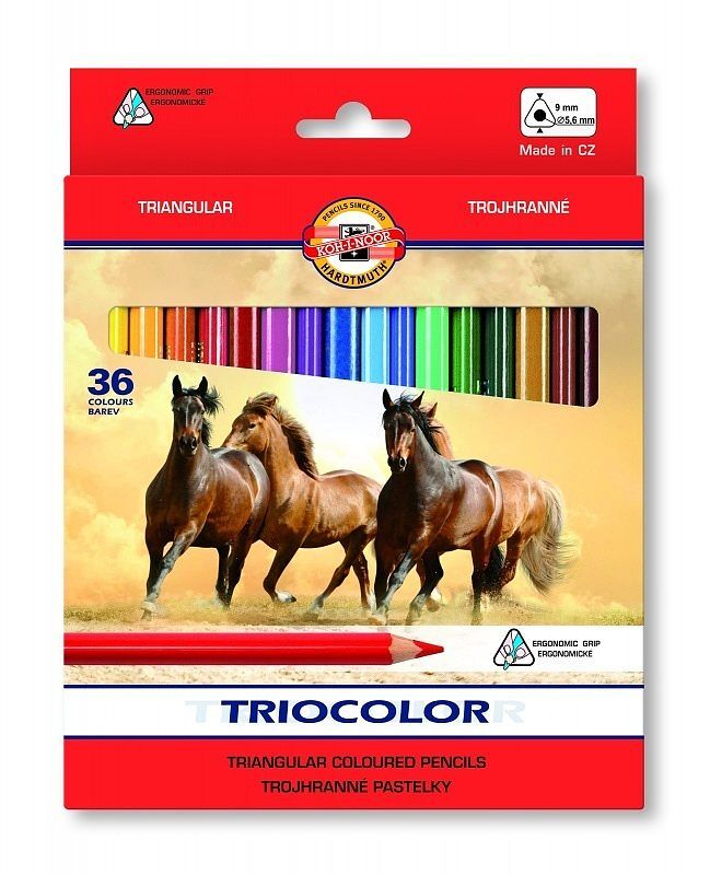 Kredki koh-i-noor triocolor 3145 36 kolorów 9mm