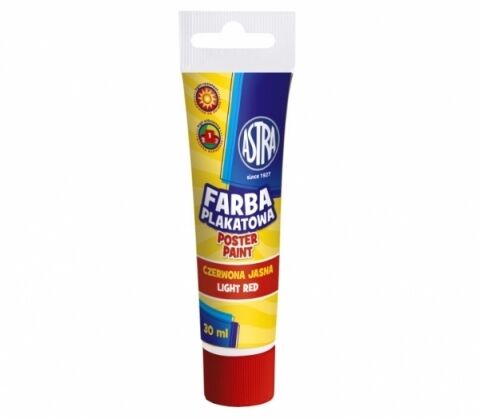 Farba plakatowa Astra tuba 30 ml - czerwona jasna (83110907)