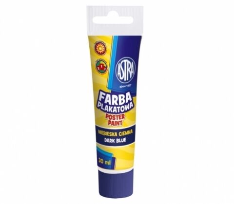 Farba plakatowa Astra tuba 30 ml - niebieska ciemna (83110914)