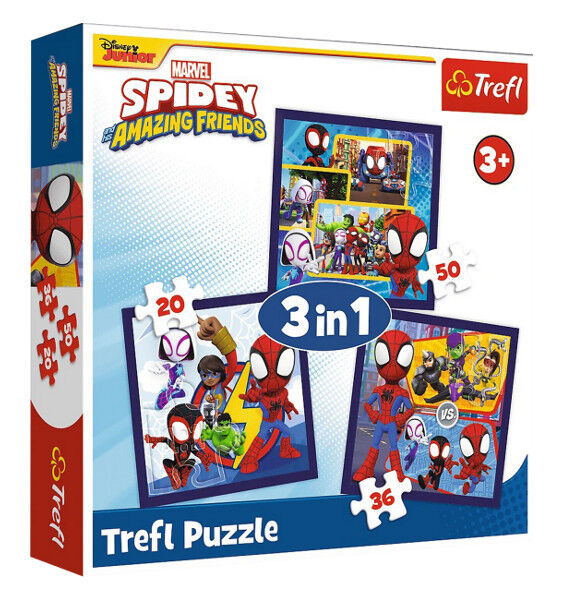 Puzzle 3w1 Przygody Spidey`a i przyjaciół