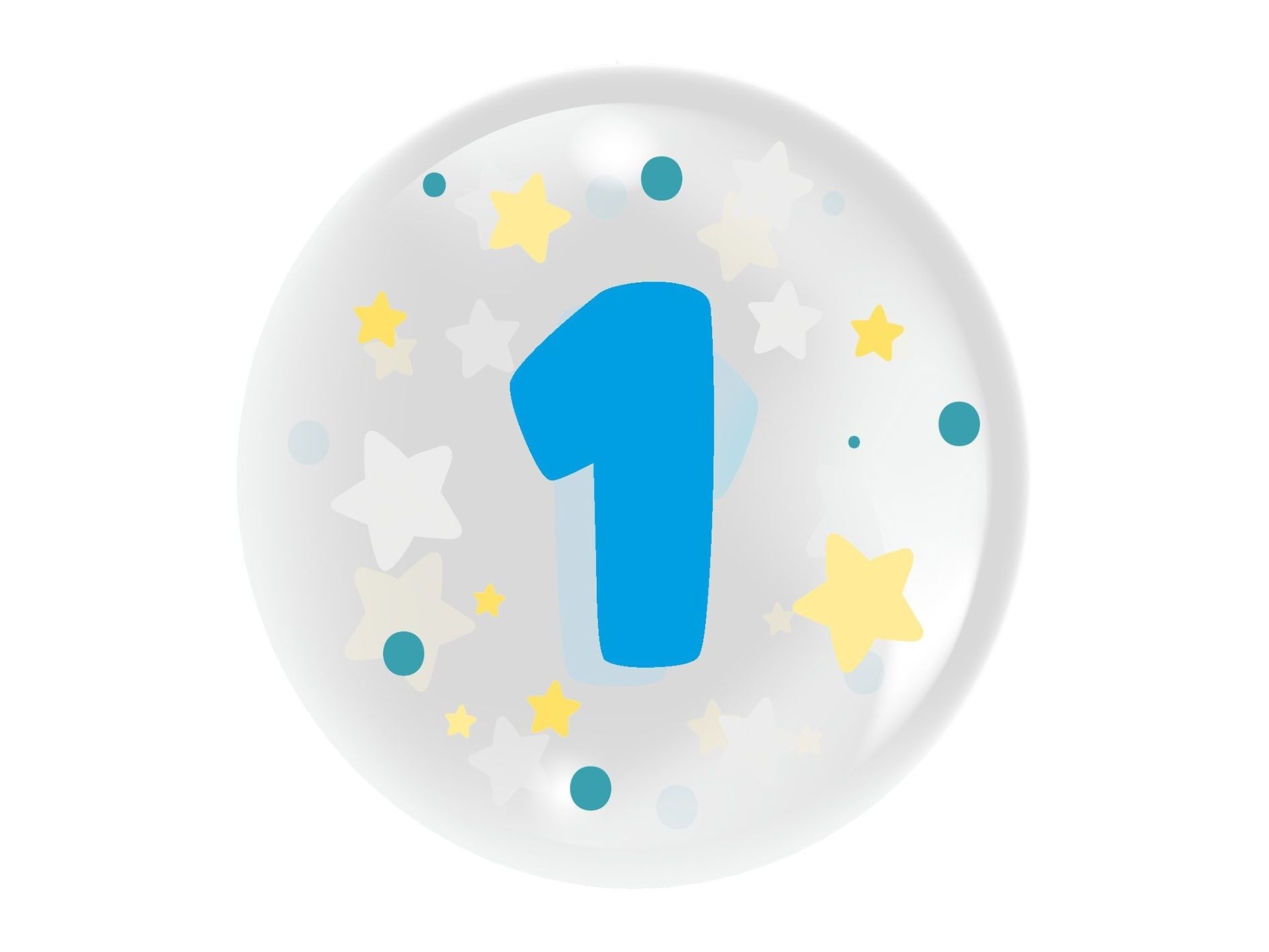Balon 45 cm - Cyfra 1 niebieski (TB 3601)
