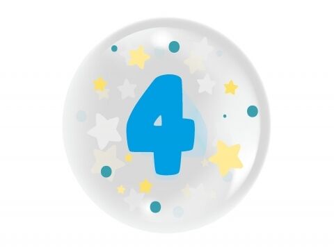 Balon 45 cm - Cyfra 4 niebieski (TB 3604)