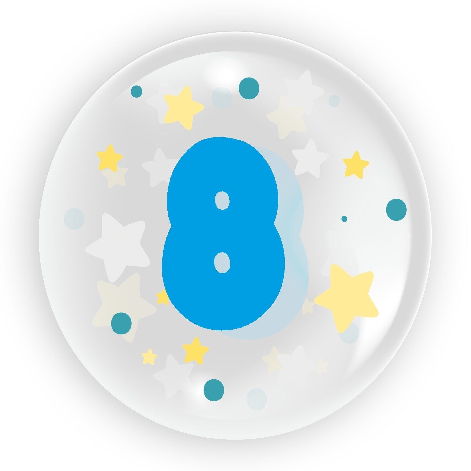 Balon 45 cm - „Cyfra 8” niebieski (TB 3608)