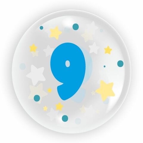 Balon 45 cm - „Cyfra 9” niebieski (TB 3609)