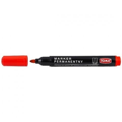 Marker permanentny Toma 1,5mm - czerwony (TO-202)
