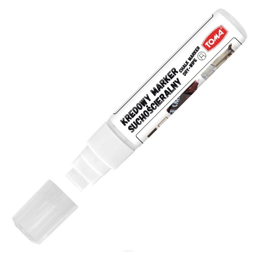 Marker kredowy suchościeralny - biały