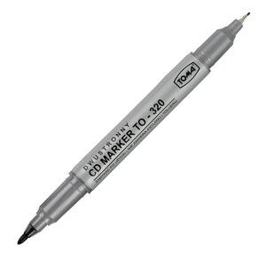 Marker dwustronny do CD Toma TO320 - czarny (TO-32032)