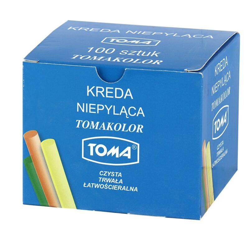Kreda niepyląca Toma, 100 szt. - kolorowa