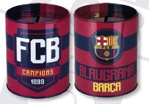 Metalowa skarbonka  FC Barcelona