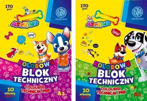 Blok techniczny Astra Astrino A3/10k - kolorowy (106021015)