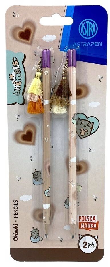 Ołówki z przywieszką Astrapen Animals Choco, 2 szt.