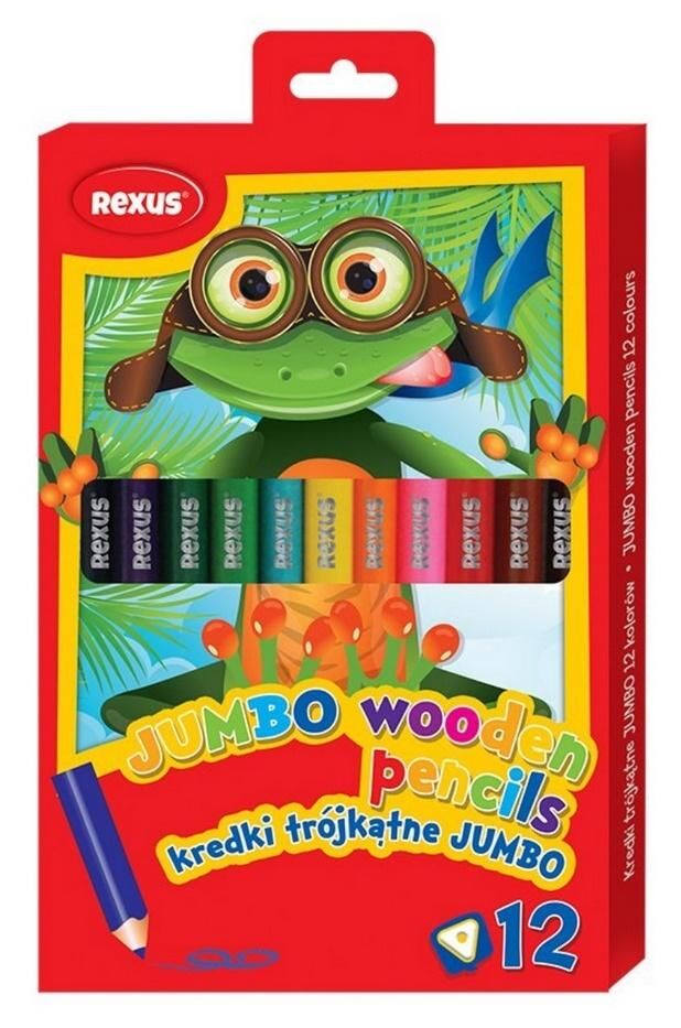 Kredki Jumbo trójkątne 12 kolorów (607811)