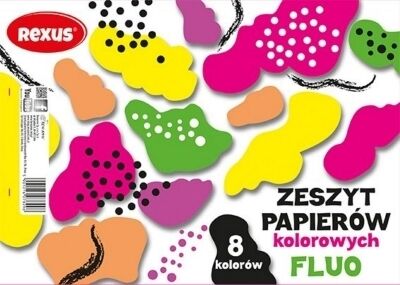Zeszyt papierów kolorowych A5 / 8 k. - fluo (607829)