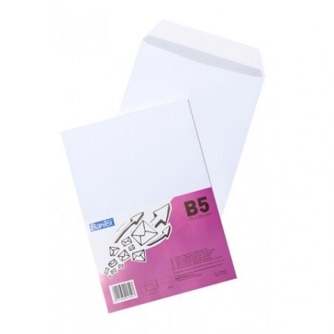 Koperta Bantex B5 HK, 25 szt. - biała