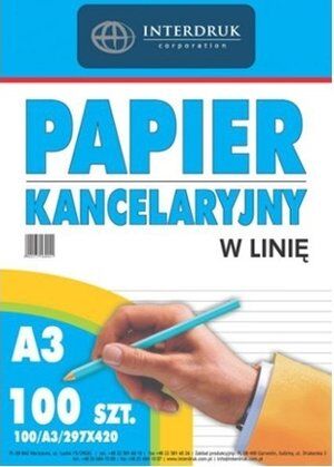 Papier kancelaryjny A3/100k, linia (35921)
