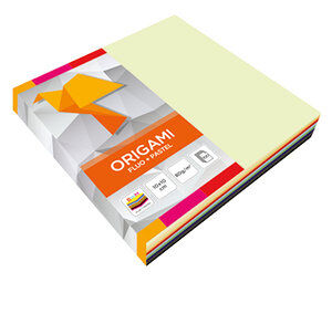 Origami - papier Fluo+Pastel, 10x10cm/100k