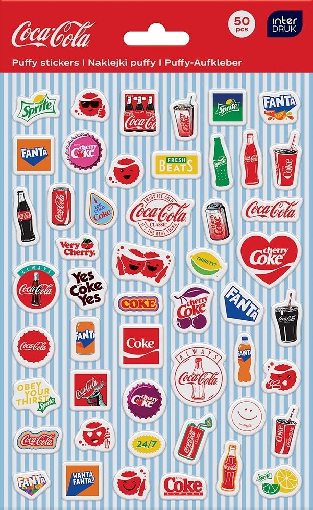 Naklejki puffy Coca-Cola