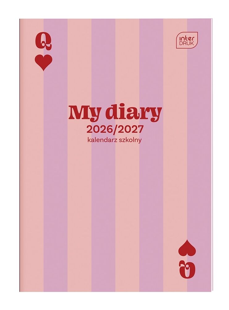 Kalendarz szkolny zeszytowy B6 48 - Pink Card