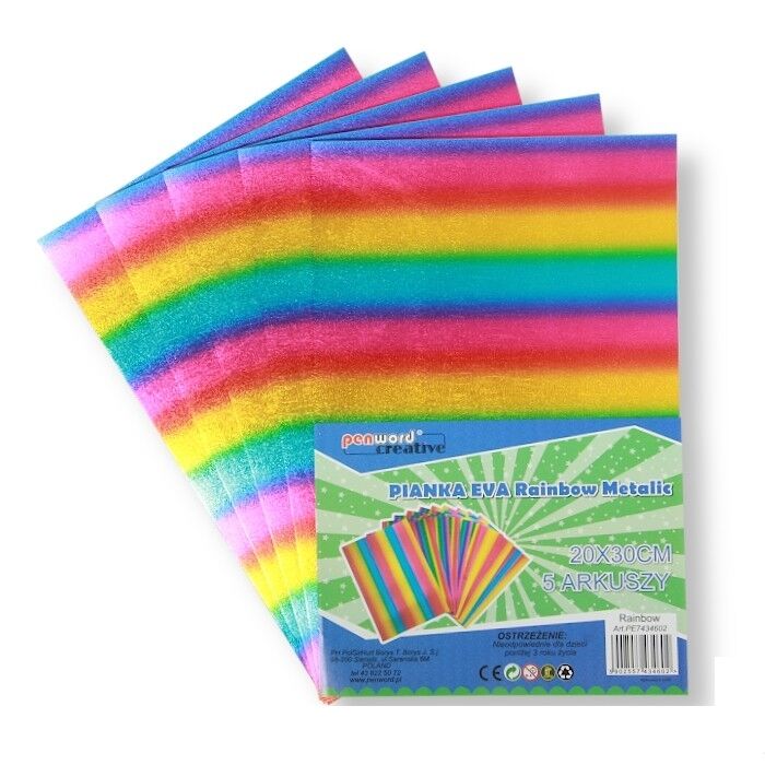 Pianka rainbow metalic 20x30 5szt