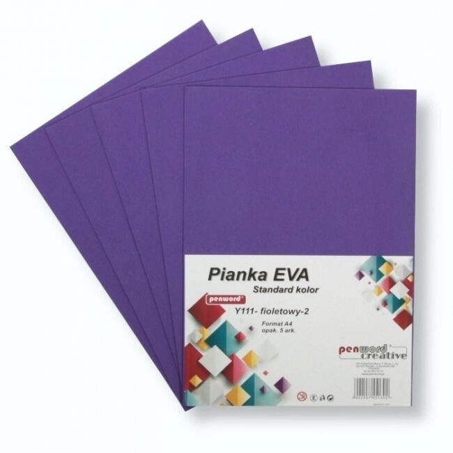Pianka standard A4 Eva fioletowa 5szt