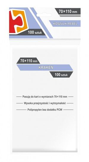 Koszulki na karty Rebel (70x110 mm) `Kraken`, 100 sztuk