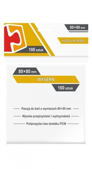Koszulki na karty Rebel (80x80 mm) `Wyvern`, 100 sztuk