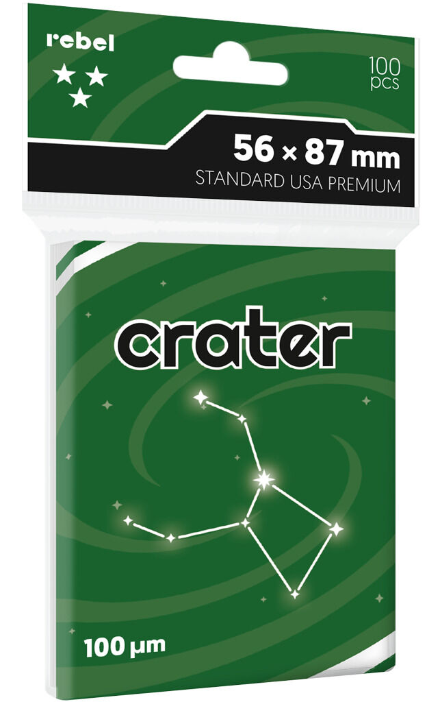 Koszulki na karty Rebel (56x87 mm) Crater Premium, 100 sztuk