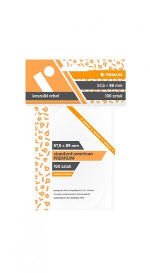 Koszulki na karty Rebel (57,5x89 mm) `Standard American Premium`, 100 sztuk